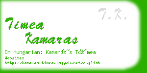 timea kamaras business card